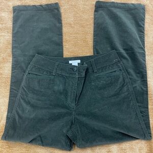 Dress Barn boot cut, forest green, size 10, soft cotton corduroy slacks